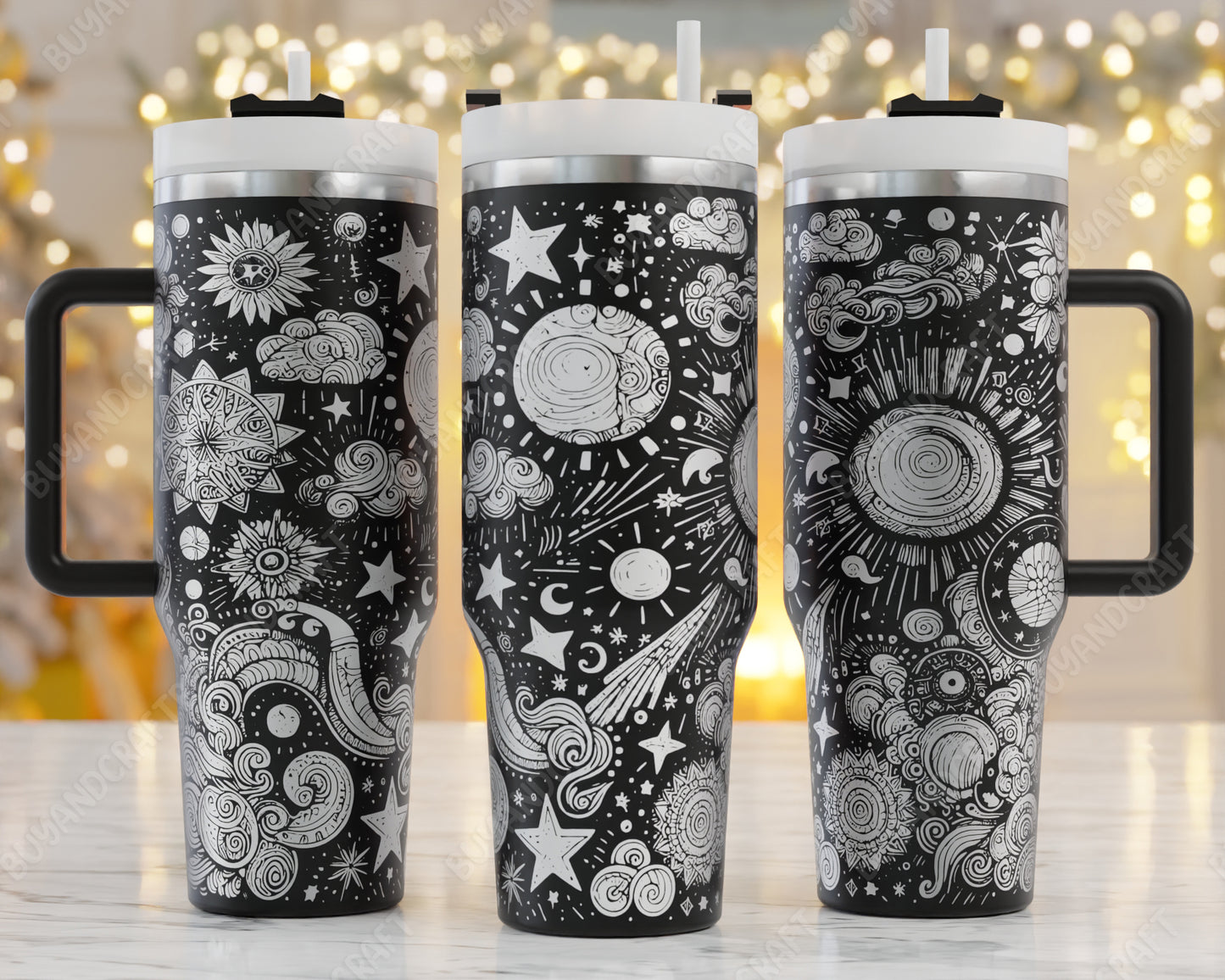 Galaxy 40oz Tumbler Wrap, Celestial Svg Laser Engraving, Boho Theme Svg, Mom 40oz Tumbler Laser Svg, Tumbler Wrap Designs