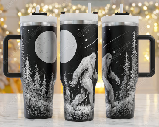 40oz Tumbler Wrap, Big Foot Svg Laser Engraved, Bigfoot Svg, 40oz Tumbler Laser Svg, Tumbler Wrap Designs