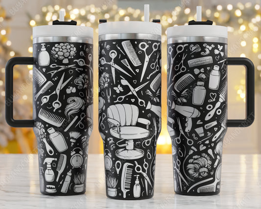 40oz Tumbler Wrap, Hair Dresser Svg Laser Engraved, Hair Dresser Svg, 40oz Tumbler Laser Svg, Tumbler Wrap Designs