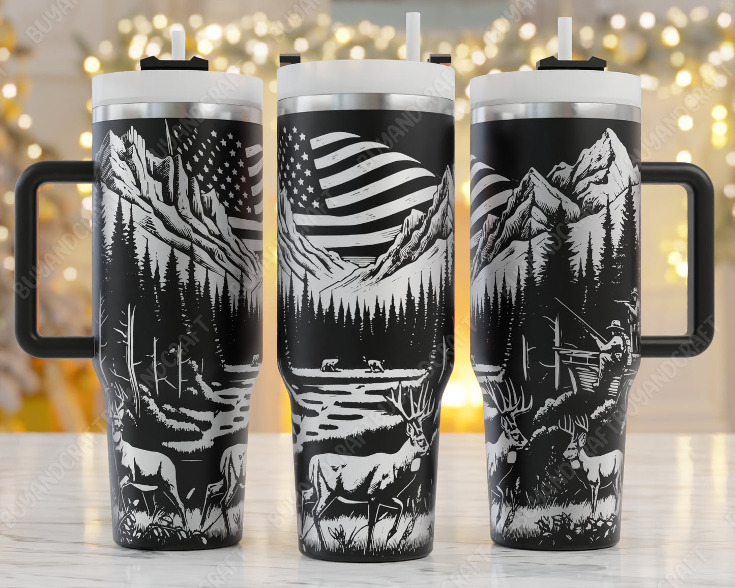 Hunting 40oz tumbler laser engraved files