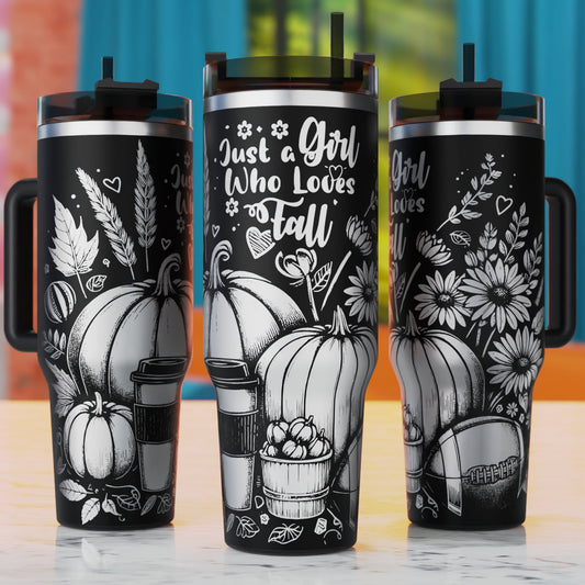Fall Season Laser Svg, Pumpkin Svg Laser Engraving Svg, 40oz Tumbler Laser Svg, 40oz Tumbler Wrap Designs, Laser Fall Designs