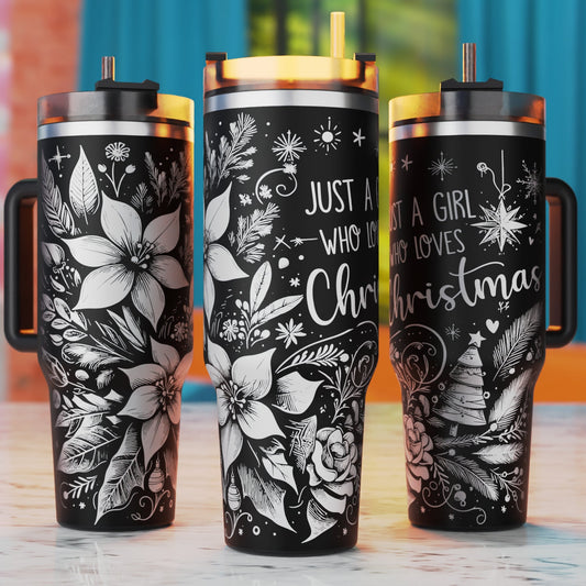 Christmas Tumbler Laser Svg Designs, Santa 40oz Laser Engrave Tumbler Svg, Laser Engraving Svg, 40oz Tumbler Svg
