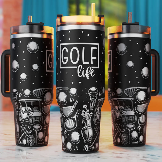 Golf Tumbler Laser Svg , Golf Laser Engraving Svg,40oz Tumbler Laser Design, 40oz Tumbler Wrap