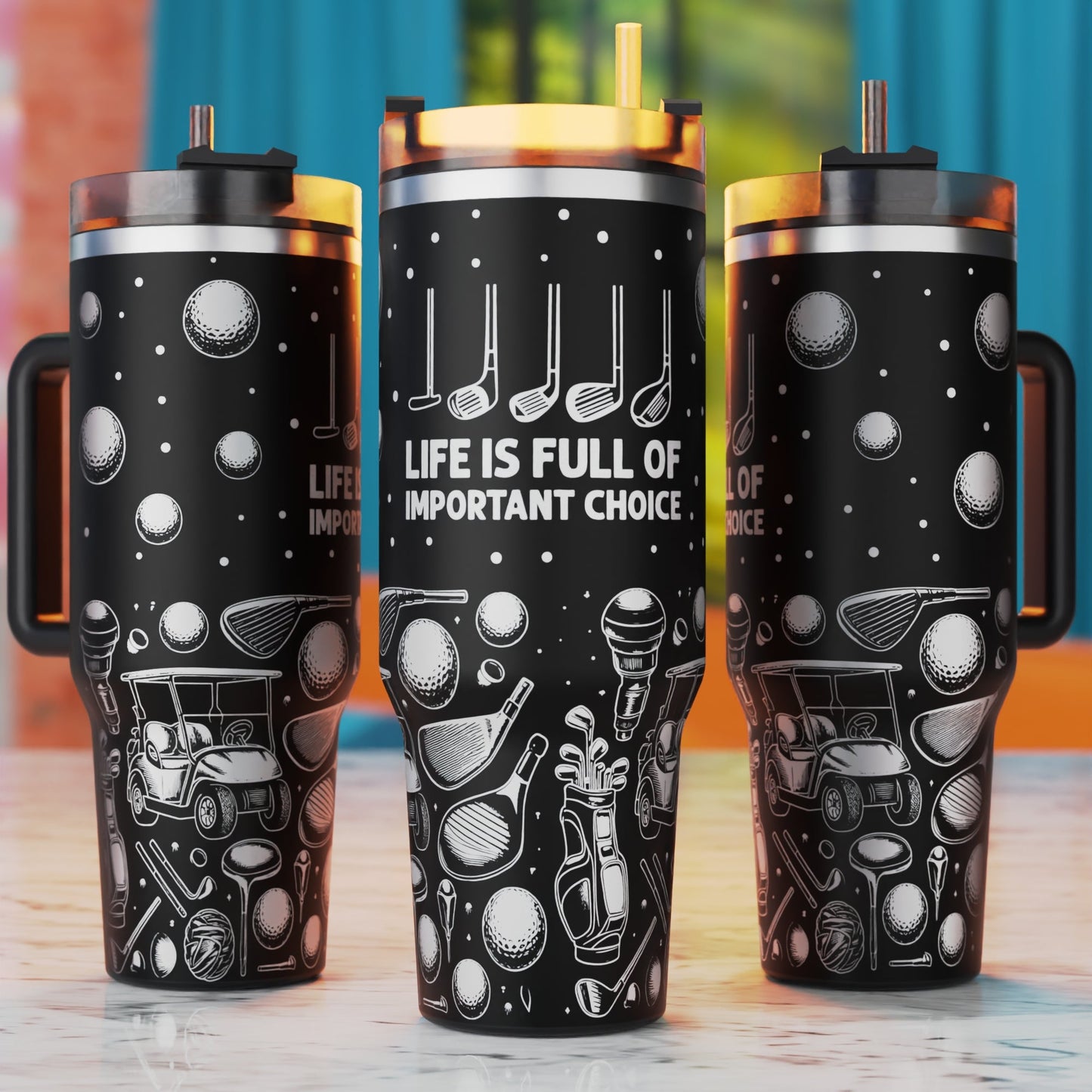 Golf Quotes Tumbler Laser Svg , Golf Laser Engraving Svg,40oz Tumbler Laser Design, 40oz Tumbler Wrap