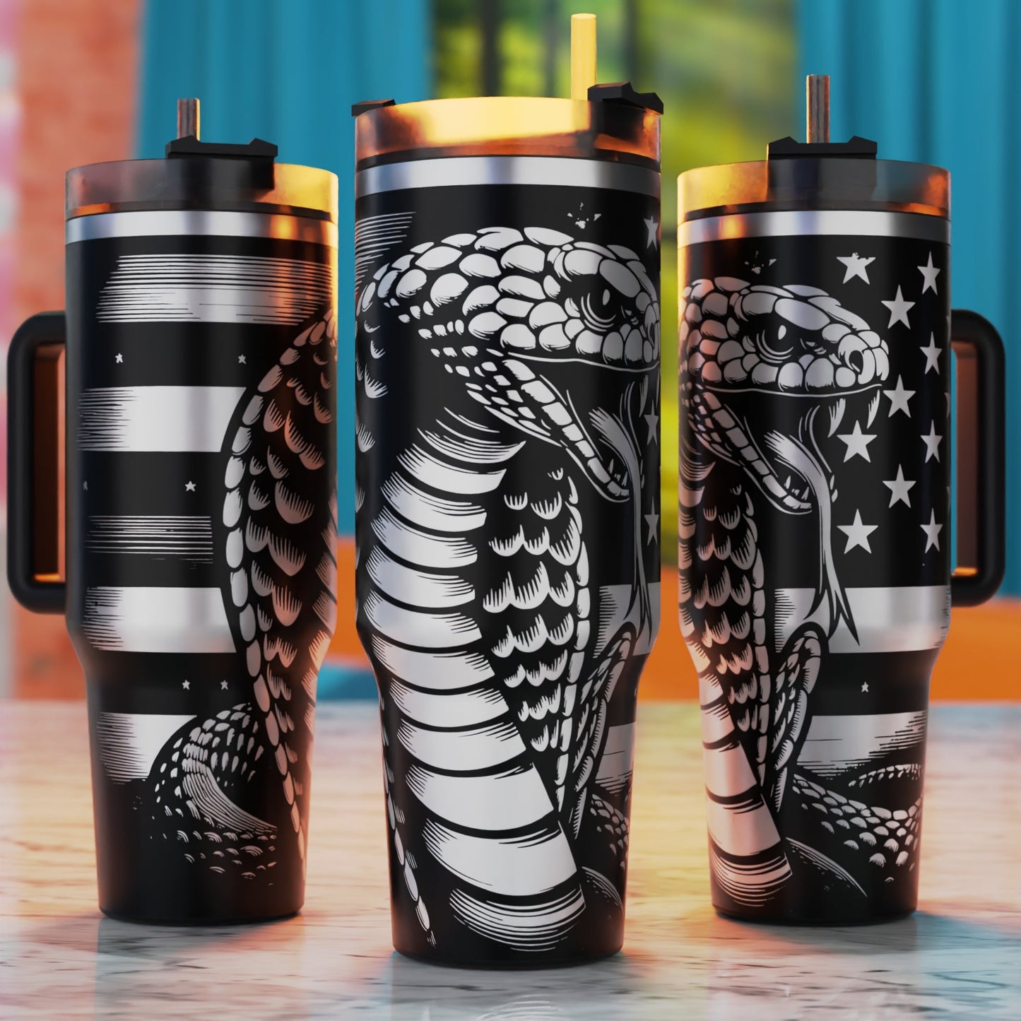 Patriotic 40oz Tumbler Laser Svg, 1776 Snake Svg Laser Engraving, 40oz Tumbler Laser Svg, 40oz Tumbler Glowforge Designs, Xtool Laser Wrap