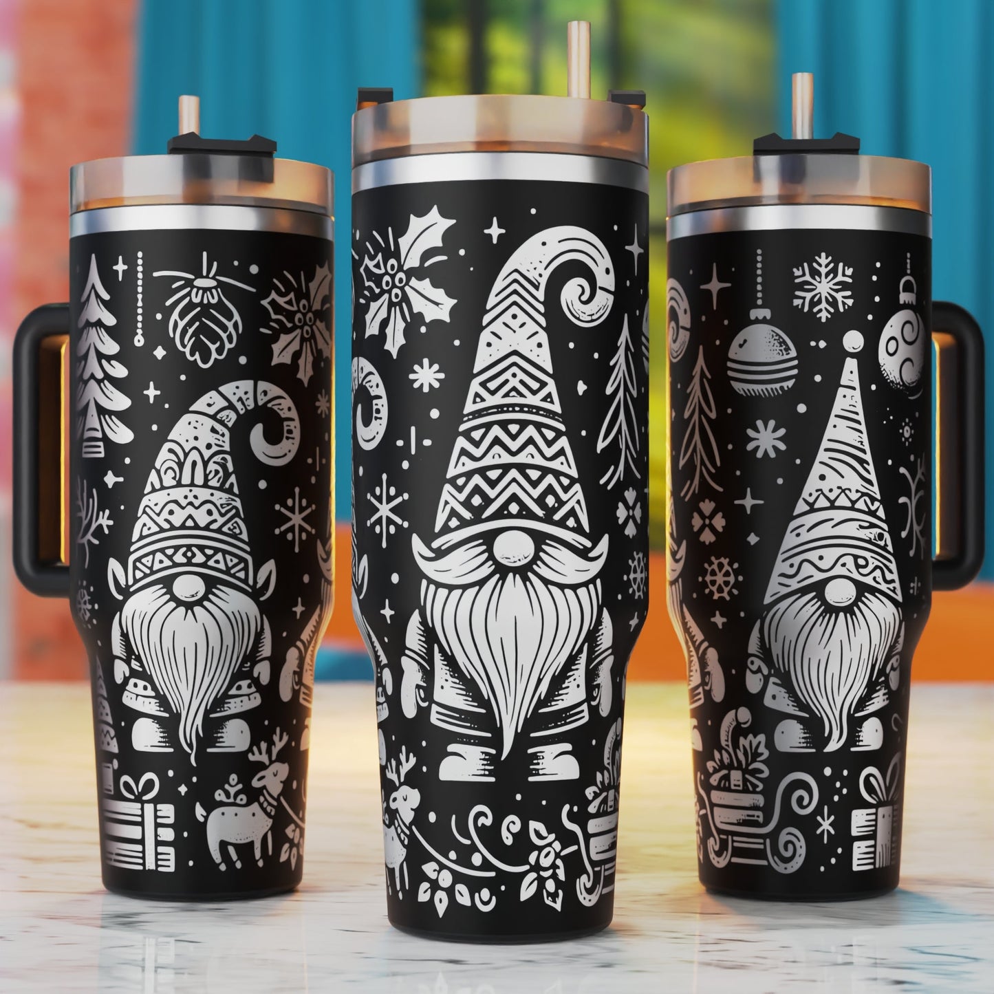 Christmas Tumbler Laser Svg, Christmas 40oz Tumbler Laser Engraving Tumbler Svg, 40 oz Tumbler Wrap, Xtool Laser Designs, Glowforge Designs