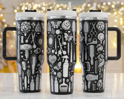 40oz Tumbler Wrap, Hair Dresser Svg Laser Engraved, Hair Dresser Svg, 40oz Tumbler Laser Svg, Tumbler Wrap Designs