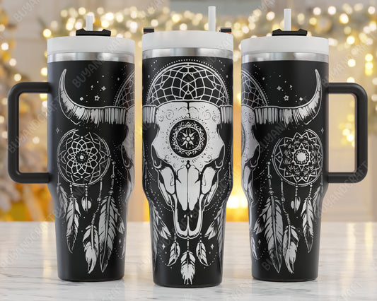 Cow Bull Skull Tumbler Wrap Designs