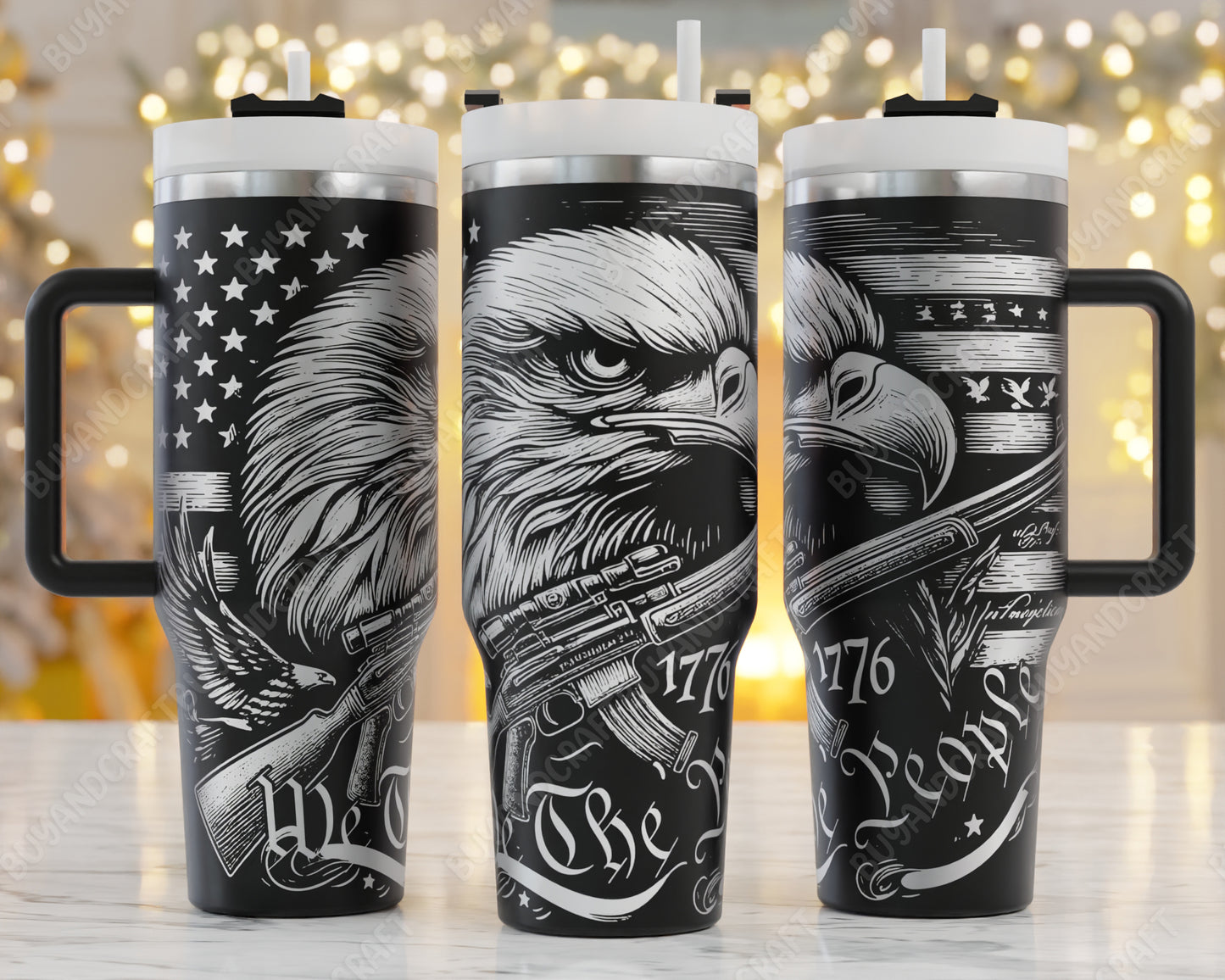 Tumbler Wrap For Laser Engraving, We The People Svg, 40oz Tumbler Laser Svg, Tumbler Wrap Designs,