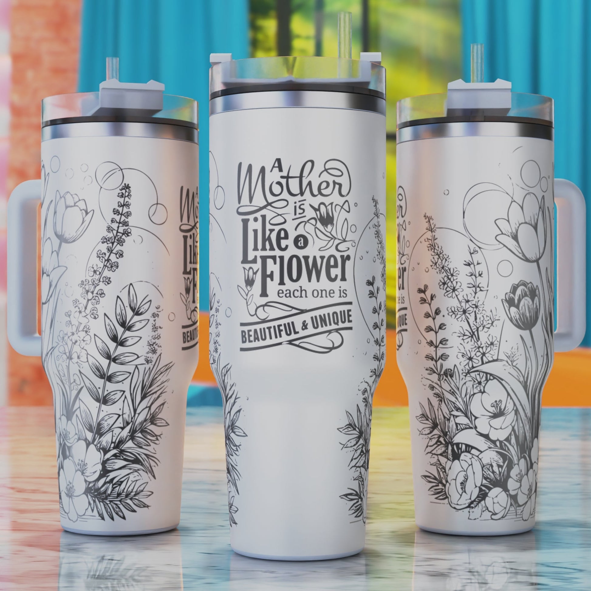 Mother’s Day Affirmation SVG – 40oz tumbler engraving SVG design, perfect for Mother’s Day positive affirmations.