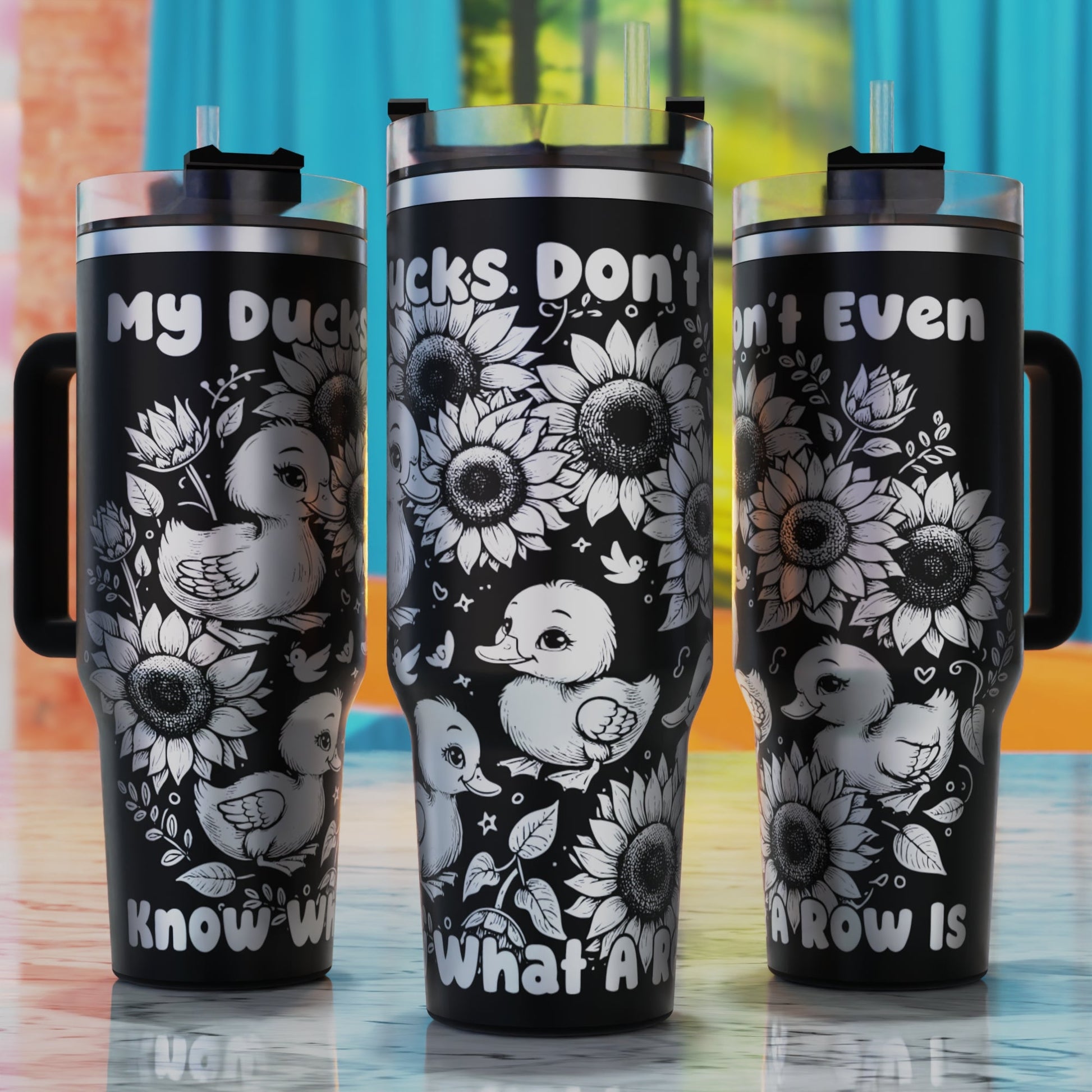 Sarcastic Duck SVG – 40oz tumbler engraving SVG design, perfect for sarcastic duck humor design.