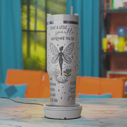 Leave a Little Sparkle SVG – Inspirational 40oz Tumbler Laser Engraving Design File