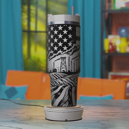 Oilfield Industry SVG – Patriotic American 40oz Tumbler Laser Engraving Design File
