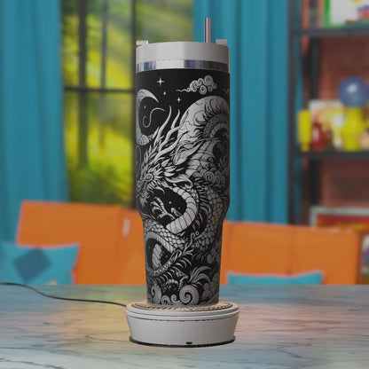 Eastern Dragon SVG – Celestial Fantasy 40oz Tumbler Laser Engraving Design File