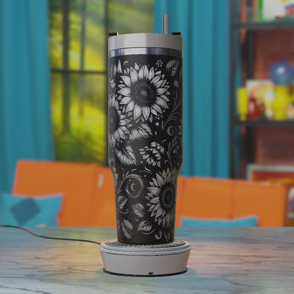 Sunfloral SVG – Floral 40oz Tumbler Laser Engraving Design File