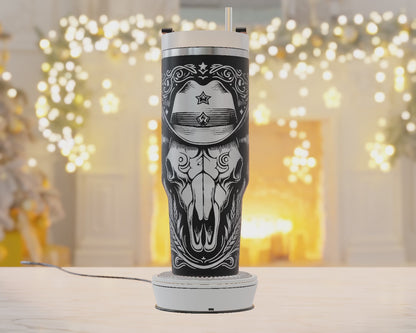 Cowboy Tumbler Wrap, Western Svg Laser Engraving, Tooled Leather Svg, 40oz Tumbler Laser Svg, 40oz Tumbler Wrap Designs