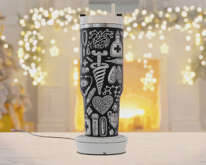 40oz Tumbler Wrap, Medical Svg Laser Engraved, Nurse Svg, 40oz Tumbler Laser Svg, Tumbler Wrap Designs