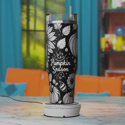 Pumpkin Season 40oz Tumbler Svg, Pumpkin Svg Laser Engraving, 40oz Tumbler Laser Svg, 40oz Tumbler Wrap Designs