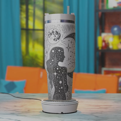 Celestial Woman and Celestial Element 40oz Tumbler Laser Engraving Template