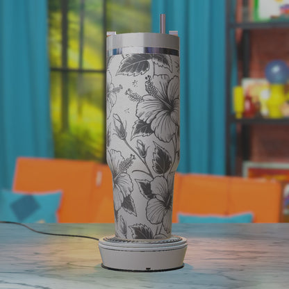 Hibiscus Flowers SVG – Tropical 40oz Tumbler Laser Engraving Design File