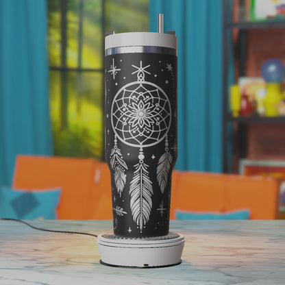 Dreamcatchers Laser Svg, Boho Dreamcatcher 40oz Tumbler Laser Engraving Tumbler Svg, 40 oz Tumbler Wrap, Xtool Laser Designs, Glowforge Designs