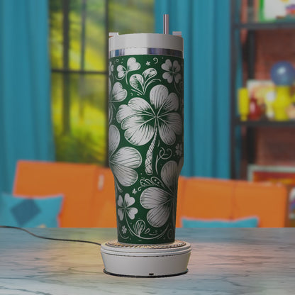 Shamrock Clover SVG – St. Patrick’s Day 40oz Tumbler Laser Engraving Design File