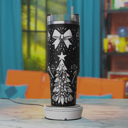 Christmas Laser Svg, Santa 40oz Laser Engrave Tumbler Svg, Laser Engraving Svg, 40oz Tumbler Svg